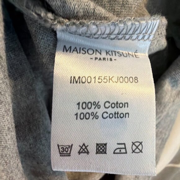 Maison Kitsuné x Anthony Burrill Edition Graphic Tee Grey Melange Cotton Knit XS - Picture 10 of 11
